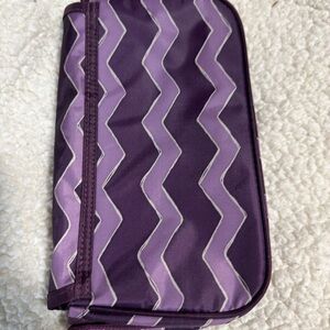 Thirty -one trifold makeup bag with mirror.